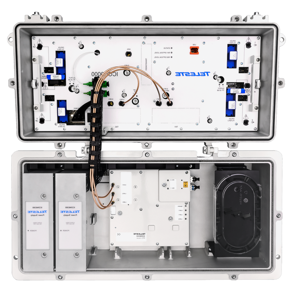 An interior view of ICON9000 Remote PHY Node.